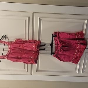 Linen shorts and tank top set size M (see note)